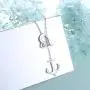 S925 Sterling Silver Anchor and Rope Nautical Necklace Adjustable Lariat Anchor Y Necklace for Women Jewelry Gifts