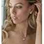 A+O Gift for Mom, Aunt, Grandma - Solitaire Halo Necklace in Gold, Rose Gold, Silver