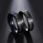 fashionlife2018 Couple Rings Wedding Band Anniversary Engagement His and Her Promise Ring His Crazy Her Weirdo Black Titanium Steel Ring 6mm