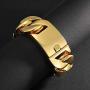 ROWIN&CO Jewelry Huge 32mm Mens Chunky Bracelet Heavy Sturdy 18K Yellow Gold PVD Plating Stainless Steel Cuban Chain with Box Clasp, 9.5 Inch/10.5 oz