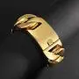 ROWIN&CO Jewelry Huge 32mm Mens Chunky Bracelet Heavy Sturdy 18K Yellow Gold PVD Plating Stainless Steel Cuban Chain with Box Clasp, 9.5 Inch/10.5 oz