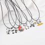 Winssi Sports Panda Necklace with Black Cord Panda Jewelry Gift for Teen Girls and Boys
