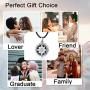 Locket Necklace That Hold Photos, 925 Sterling Silver Compass Locket with Genuine Moonstone, Engraving ''Always in my heart'' Locket Pendant Necklace, Inspirational Compass Jewelry Mother Day Birthday Gift for Women Teens Daughter with Gift Box
