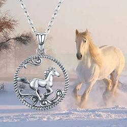 Waysles Cat/Unicorn/Deer/Horse/Elephant/Raccoon Necklace 925 Sterling Silver Cubic Zirconia Animal Love Heart Pendant Necklace Jewelry Gifts for Women with Gifts Box…
