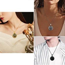 Hipunk Eye of Horus Necklace 316L Stainless Steel Egyptian Ancient Wedjat Eye of Ra Horus Symbol of Protection Mens Amulet Protective Coptic Jewelry SP0009