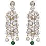 Aheli Classy Faux Kundan Beaded Pearl Long Necklace with Maang Tikka Set Indian Ethnic Wedding Bridal Jewelry for Women