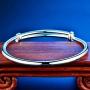 GUIJI Bracelet 999 Fine Jewellery Sterling Silver Bangles Size Adjustable Lady Women Jewelry Box
