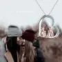 925 Sterling Silver Friendship Bis Sis Lit Sis Sister Heart Pendant Necklace Birtthday Christmas Jewelry Gifts for Best Friend Sister Female Classmates Women
