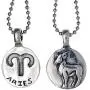 Jewelry Astrology Zodiac sign Aries Ram (Mar 21-Apr 19) Amulet Charm Medallion Silver pewter pendant necklace w Silver Ball Chain Jewelry Astrology Zodiac sign Aries Ram (Mar 21-Apr 19) Amulet Charm Medallion Silver pewter pendant necklace w Silver Ball Chain
