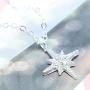 YienDoo Bohemian Layered Necklace with Star Pendant Choker Fashion Necklaces Clavicle Chain Jewelry for women and girls (Silver)