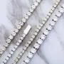 TOPGRILLZ Diamond Choker Tennis Necklace for Women 1 Row 3-6mm 14K Gold Plated Iced Out Cubic Zironia Tennis Chain for Men Customized Link Clasp