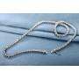 GEMSME 18K White Gold Plated 4.00mm Round Cubic Zirconia Classic Tennis Necklace 18 Inch