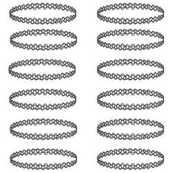 BodyJ4You 12PC Choker Necklace Set Henna Tattoo Stretch Elastic Jewelry Women Girl Gift Pack