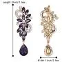 BriLove Womens Bohemian Boho Crystal Flower Wedding Bridal Chandelier Teardrop Bling Clip-On Dangle Earrings BriLove Womens Bohemian Boho Crystal Flower Wedding Bridal Chandelier Teardrop Bling Clip-On Dangle Earrings