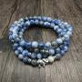 Self-Discovery 108 Mala Stone Beads Wrap Wrist Bracelet with Elephant Charm Handmade Jewelry Gift