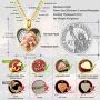 FaithHeart Custom Cremation Ashes Necklace, Stainless Steel/18K Gold Plated Urn Hold Pendant Jewelry for Women/Men- Picture/Text Custom