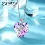 T400 Fashion Crystal Heart Pedant Necklaces Purple/Blue Crystal Pendant Jewelry for Women Birthday Gift T400 Fashion Crystal Heart Pedant Necklaces Purple/Blue Crystal Pendant Jewelry for Women Birthday Gift