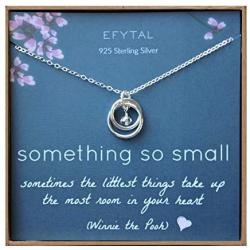 EFYTAL New Mom Gifts, Sterling Silver Necklace For Mother and Baby Girl/Boy, First Time Mom Mothers Day Jewelry Gift Ideas