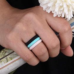 Egnaro Braided Silicone Wedding Ring for Women