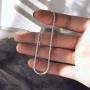 EGOO&YAMEE 925 Sterling Silver Layered Chain Bracelets Dainty Handmade Adjustable Silver Bracelets Charm Silver Double Stranded Bracelets for Women Girls