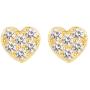PAVOI 14K Gold Plated 925 Sterling Silver Earrings | Heart Stud Earrings | Gold Stud Earrings for Women