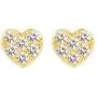 PAVOI 14K Gold Plated 925 Sterling Silver Earrings | Heart Stud Earrings | Gold Stud Earrings for Women