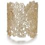 Rhinelife Lace Leaf Flower Hollow Vintage Boho Style Cuff Open Wide Big Bangle Bracelet for Women Jewelry