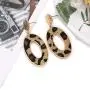 HEIDKRUEGER Leopard Drop Earrings Geometric Faux Leather Hoop Dangle Earring Statement Animal Print Stud Earring for Women HEIDKRUEGER Leopard Drop Earrings Geometric Faux Leather Hoop Dangle Earring Statement Animal Print Stud Earring for Women