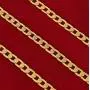 LIFETIME JEWELRY 3mm Thin Flat Cuban Link Chain Necklace 24k Real Gold Plated
