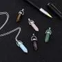 5pcs Crystal Necklace Hexagonal Pendant Gemstone Chakra Healing stone Crystal Jewelry for Women Girls Men Birthday Gifts 5pcs Crystal Necklace Hexagonal Pendant Gemstone Chakra Healing stone Crystal Jewelry for Women Girls Men Birthday Gifts