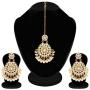 Aheli Stunning Indian Traditional Maang Tikka Earrings Set for Women Bollywood Ethnic Party Wear Fashion Jewelry for Women