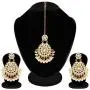 Aheli Stunning Indian Traditional Maang Tikka Earrings Set for Women Bollywood Ethnic Party Wear Fashion Jewelry for Women