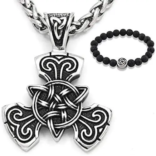 Gungneer Triquetra Necklace Trinity Knot Pendant Stainless Steel Endless Love Symbol Celtic Jewelry Men Women Gungneer Triquetra Necklace Trinity Knot Pendant Stainless Steel Endless Love Symbol Celtic Jewelry Men Women