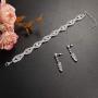 JOERICA Rhinestone Bridesmaid Set for Women Bridal Jewelry Sets Necklace Bracelet Earrings Set Gifts Fit with Wedding Dress