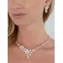 Mariell Cultured Freshwater Pearls & CZ Rose Gold Plated Wedding Necklace and Earrings Set for Brides Mariell Cultured Freshwater Pearls & CZ Rose Gold Plated Wedding Necklace and Earrings Set for Brides
