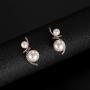 Beauty U Rose Gold Pearl Jewelry Set Women Wedding Earrings and Pendant Necklace Bridal Bridesmaids Jewelry Set Valentines Gift