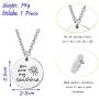 You are My Sunshine Inspirational Pendant Necklace Stainless Steel Charm Jewelry for Women Girl