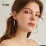 5 Pairs Stainless Steel Round Hoop Earring Hypoallergenic Ears for Women 20mm-60mm