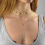 itianxi Dainty Beaded Choker Necklaces,14K Gold/Silver Plated Cute Tiny Delicate Coin/Satellite Chain Choker Necklaces for Women