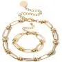 N/Q 14K Gold Silver Plated Chunky Link Choker Necklace Bracelets for Women Girls Jewelry Set Gothic Oval Rectangle Geometric Paperclip Chain Bracelets N/Q 14K Gold Silver Plated Chunky Link Choker Necklace Bracelets for Women Girls Jewelry Set Gothic Oval Rectangle Geometric Paperclip Chain Bracelets