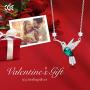 CDE Valentines Day Necklace Gifts for Women Hummingbird Necklaces S925 Sterling Silver Necklaces for Women Embellished with Crystals from Austria Valentines Jewelry Gifts for Women Animal Necklace for Girlfriend Mom
