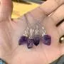 Sterling Silver Raw Amethyst Gemstone Daity Necklace 18 inch Healing Crystals Chakra Stones Women Girls Birthday Mothers Gifts