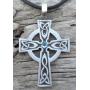 Trilogy Jewelry Pewter Wales Cross Pendant with Swarovski Crystal for Birthday on Leather Necklace