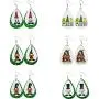 6 Pairs Gnome Faux Leather Dangle Earrings Set Green Teardrop Lightweight Drop Earrings for Women Girls St Patricks Day Party Jewelry Gift 6 Pairs Gnome Faux Leather Dangle Earrings Set Green Teardrop Lightweight Drop Earrings for Women Girls St Patricks Day Party Jewelry Gift
