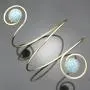 Q&Q Fashion Egypt Cleopatra Turkey Double Blue Stone Swirl Spiral Dancer Upper Arm Cuff Armlet Armband Bangle Dia. 6.8cm(2.67'') Q&Q Fashion Egypt Cleopatra Turkey Double Blue Stone Swirl Spiral Dancer Upper Arm Cuff Armlet Armband Bangle Dia. 6.8cm(2.67'')