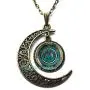 Moon Necklace Moon Pendant，Hippie Necklace, Hippie Pendant, Hippie Jewelry, Peace Sign Necklace, Peace Jewelry, Peace Pendant, Mens Necklace, Hippie Mens Jewelry