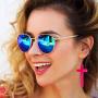 3 Pairs Women Fashion Retro Neon Earrings for 80s Party or Retro Costume Party (Cross Earings)