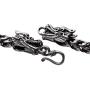 Sterling Silver Dragon Chain - Handmade Vintage 925 Necklace Thick Heavy Jewelry 18 to 32