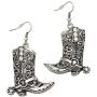 RechicGu Western West Cowgirl Texas Boots Spur Dangle Drop Earrings Rodeo Boho Fancy Dress Costume