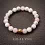 Rose Quartz Bracelet for Women, Authentic Rose Quartz Crystal + White Jade + White Howlite + Hematite Anti Anxiety Bracelet for Women, Natural Energy Healing Crystal Love Attraction Bracelet